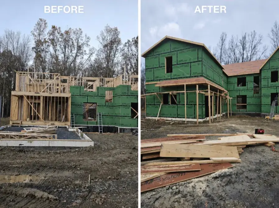 General home improvements including a rebuilt porch on a New York residence