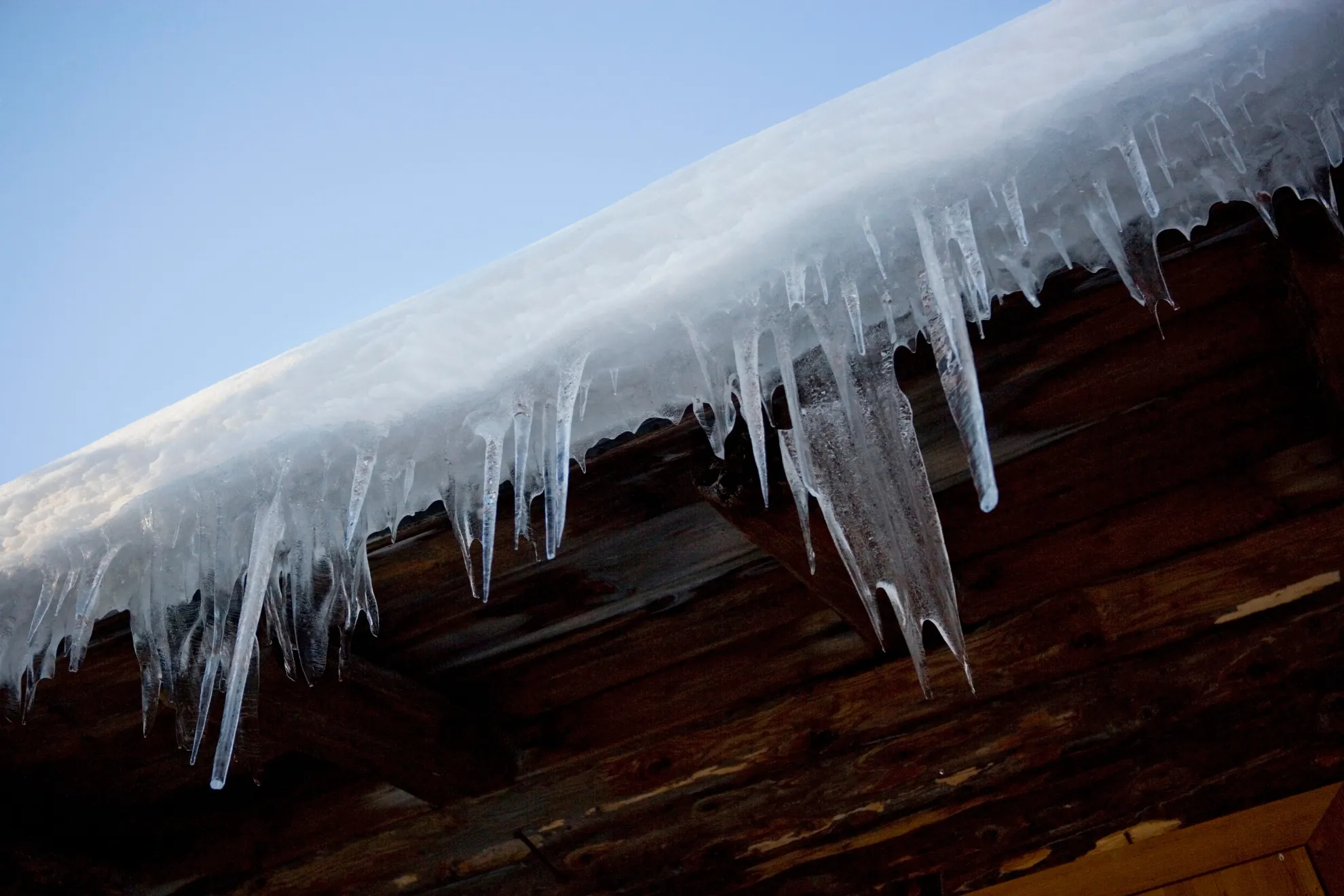 Attic insulation and ventilation affecting ice dam formation