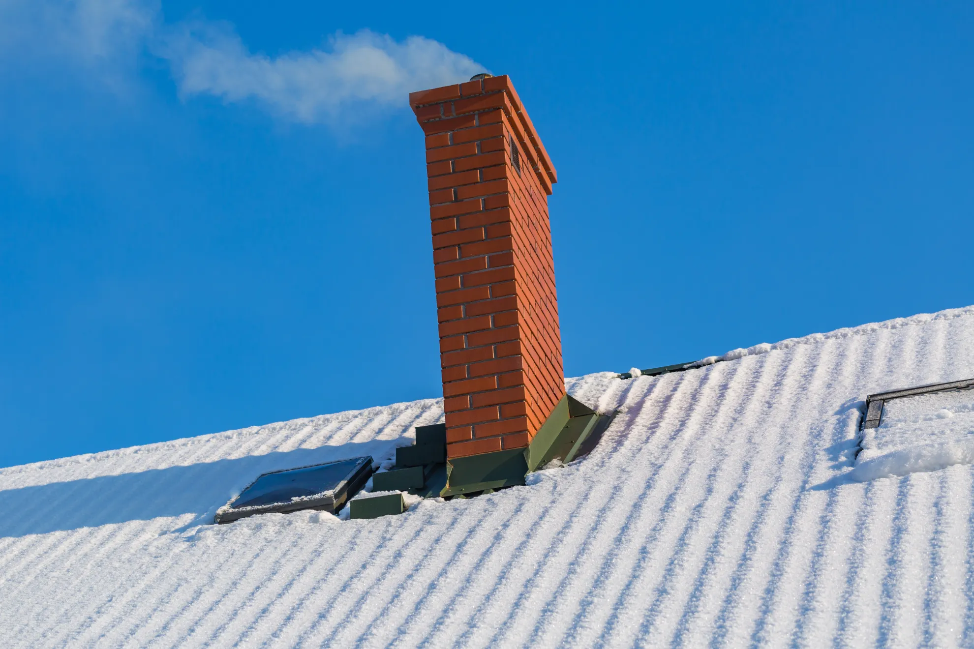 Chimney maintenance on a residential chimney in New York