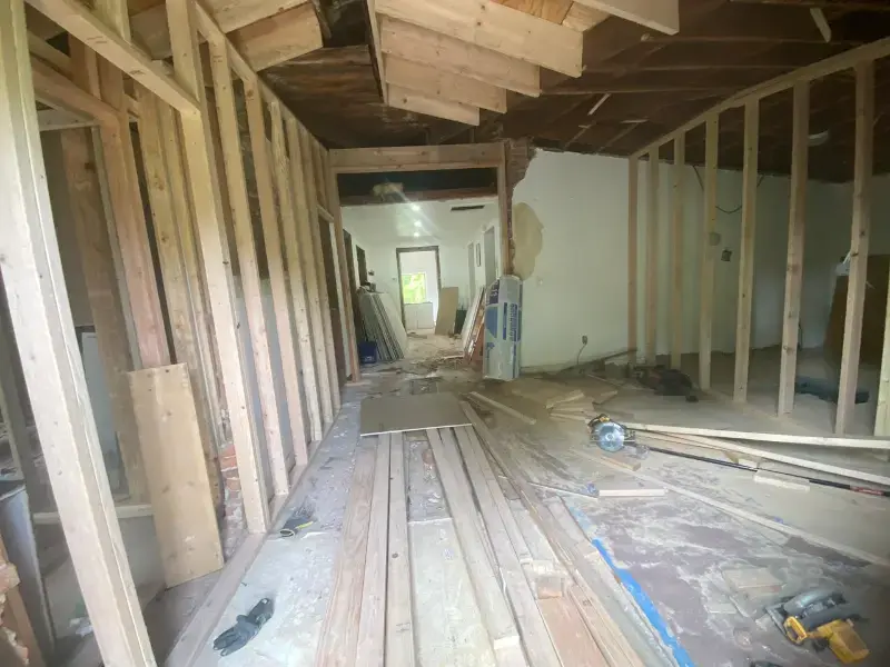 Interior and exterior carpentry on a New York home