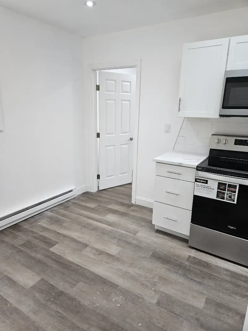 Interior renovation with new walls and ceilings