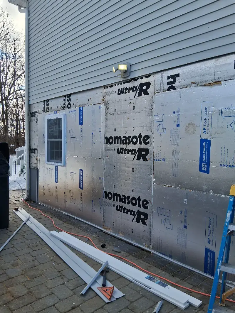 Siding replacement completed on a New York home